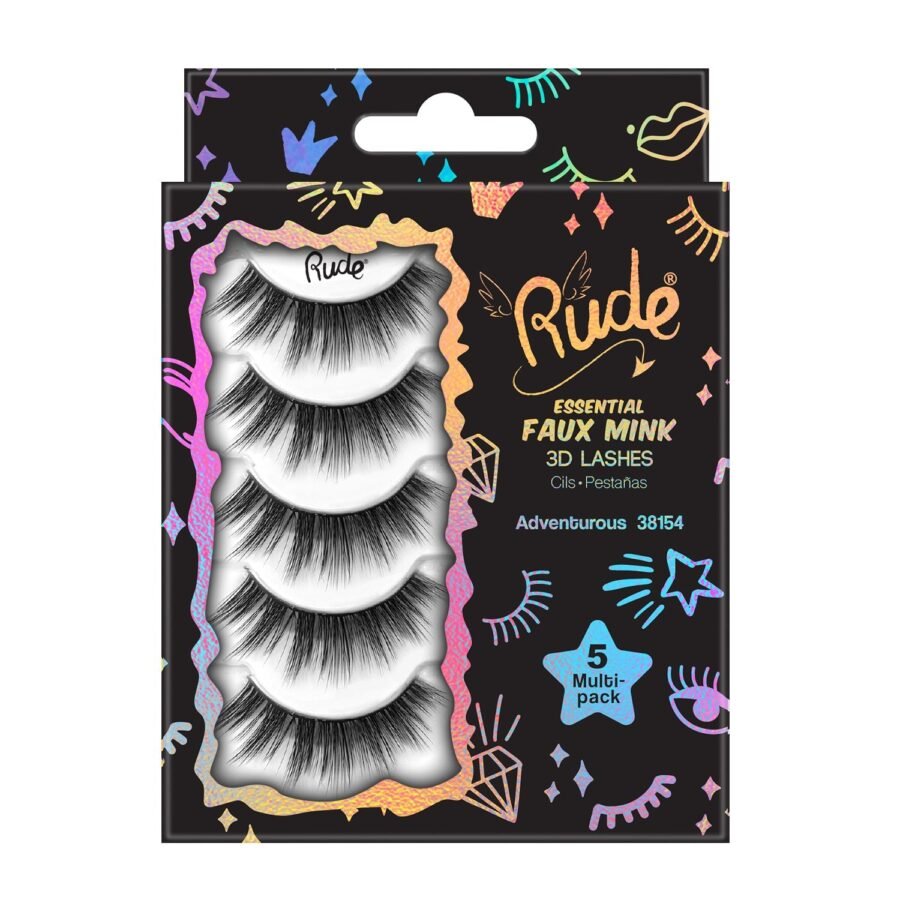 Rude Essential Faux Mink 3D Lashes 5 Multi-Pack - Image 9