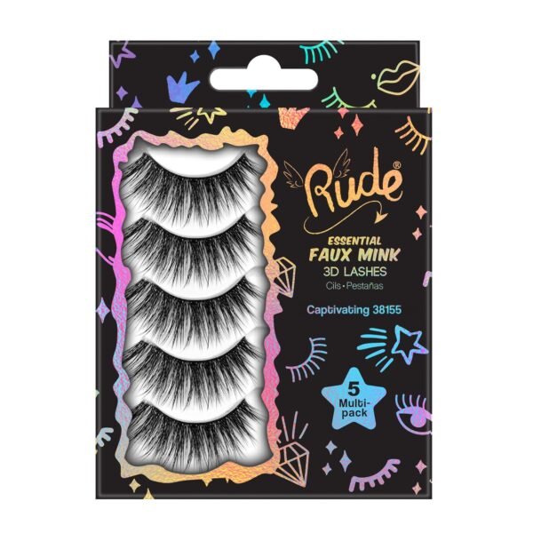 Rude Essential Faux Mink 3D Lashes 5 Multi-Pack - Image 10