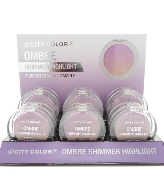CITY COLOR Shimmer Ombre Highlight  – Amethyst Display Set, 12 Pieces