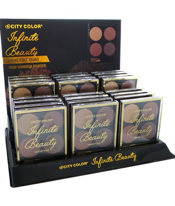 CITY COLOR Infinite Beauty Highlight Quads Display Set, 24 Pieces