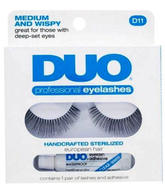 DUO Professional Eyelashes W/ Striplash Clear Adhesive – Medium And Wispy