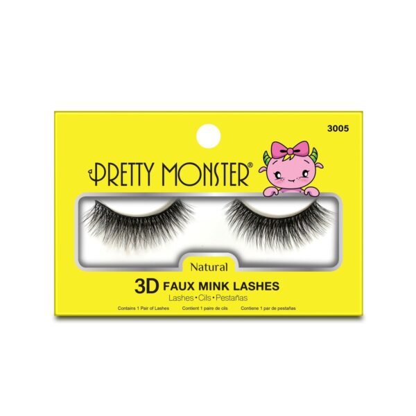 Pretty Monster Natural 3D Faux Mink Lashes - Image 5