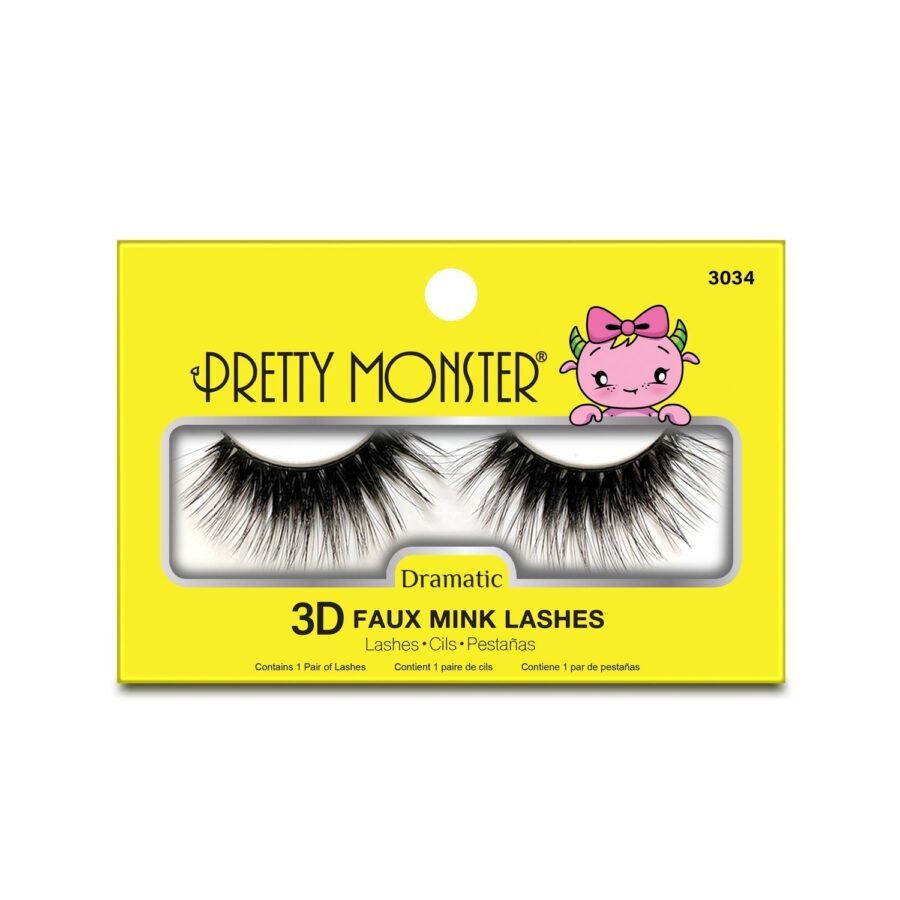 Pretty Monster Dramatic 3D Faux Mink Lashes - Image 4