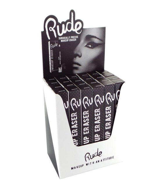 RUDE Surgically Precise Makeup Eraser Display Set, 24 Pieces