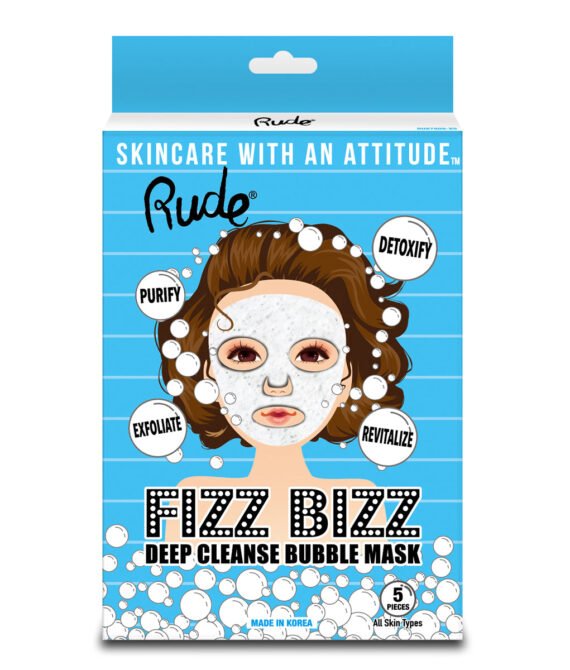 RUDE Fizz Bizz Deep Cleanse Bubble Mask, Pack of 5