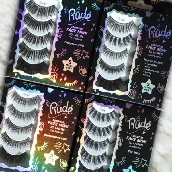 Rude Essential Faux Mink 3D Lashes 5 Multi-Pack - Image 2