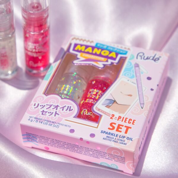 RUDE Manga Collection Sparkle Lip Oil Duo - Image 2