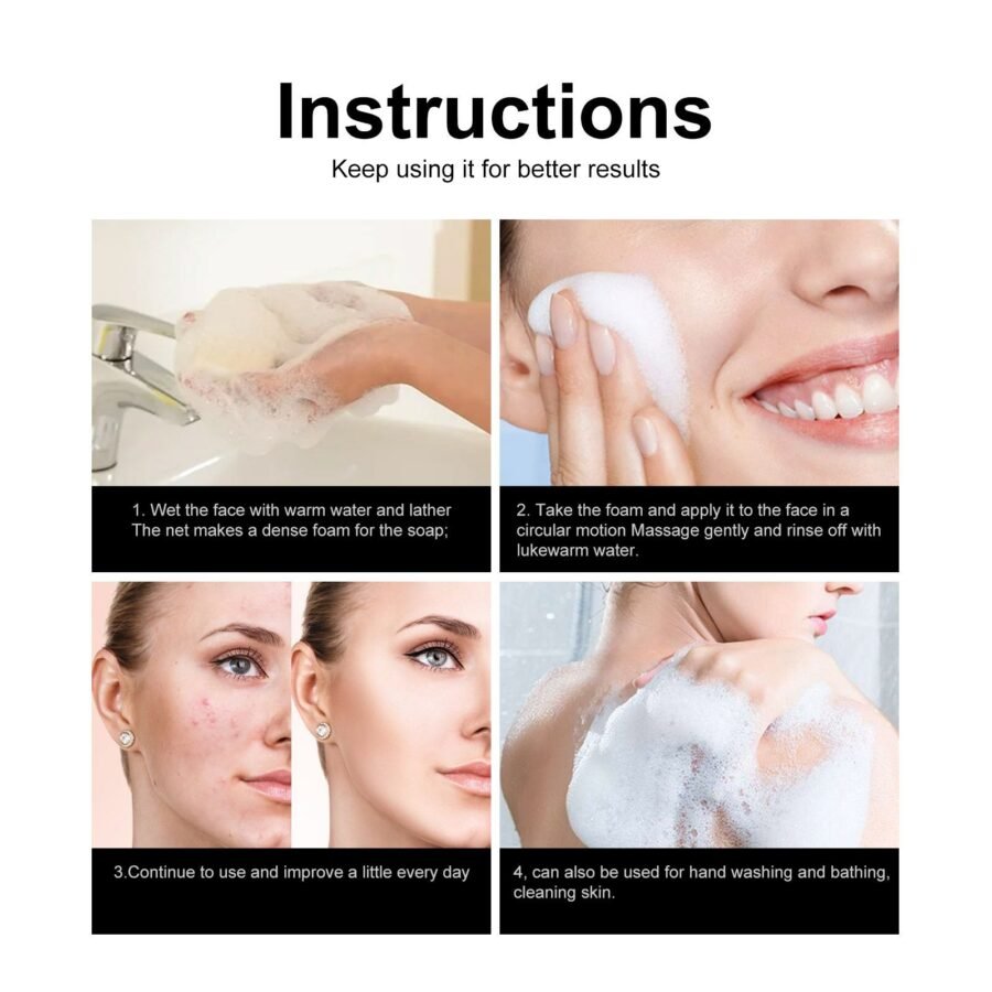 Jaysuing Acne Removing Mite Skin Soap Acne Inhibiting Cleansing Mite Handmade Soap