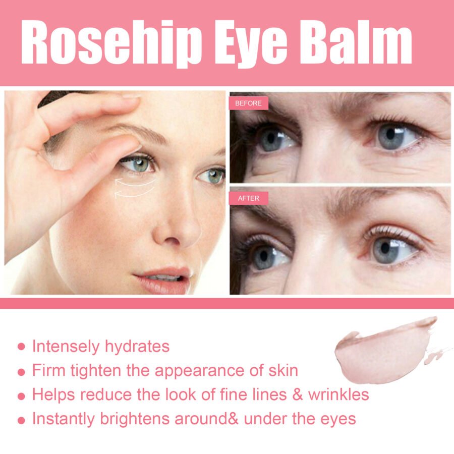 Rosehip Eye Stick, Hydrating Eye Stick Multi Balm Eye Brightener Stick, Fade Fine Lines And Firm Skin Perfect Valentine's Day Gift For Girlfriends, Wives, Female Friends
