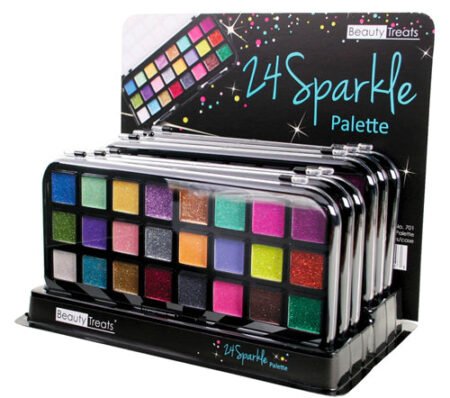 BEAUTY TREATS 24 Sparkle Palette (Cream Based Glitter) Display Set 12 Pieces