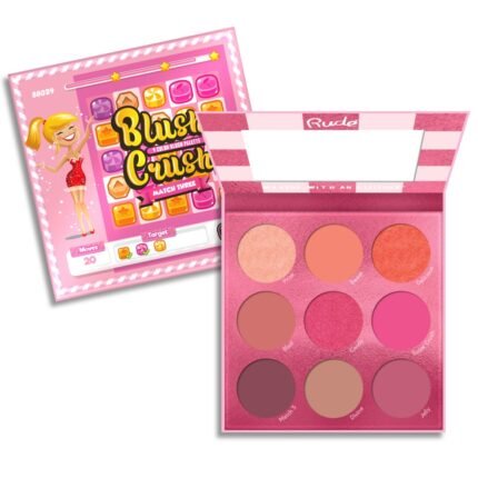 RUDE Blush Crush 9 Color Blush Palette – Match Three