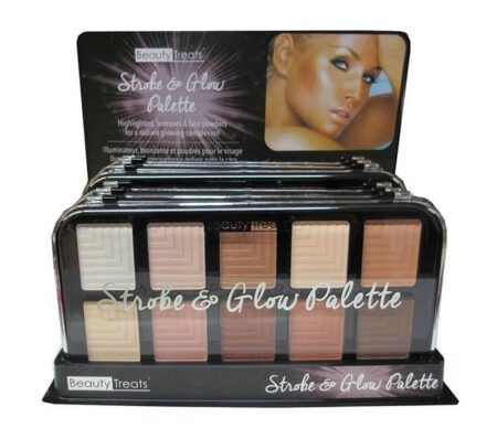 BEAUTY TREATS Strobe & Glow Palette Display Set, 12 Pieces