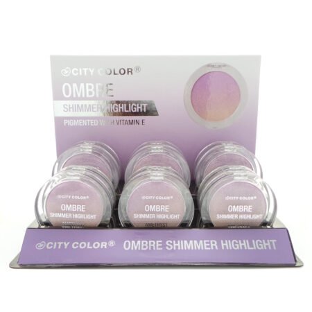 CITY COLOR Shimmer Ombre Highlight – Amethyst Display Set, 12 Pieces