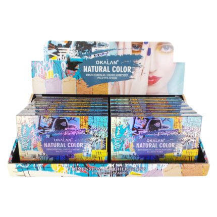 OKALAN Natural Color Dimensional Highlight Palette – Warm Display Set, 12 Pieces