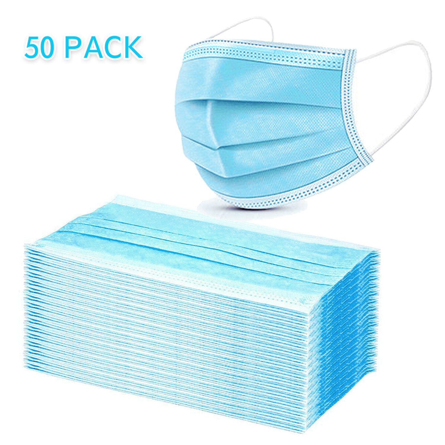 Disposable Protective Face Mask – Pack of 50