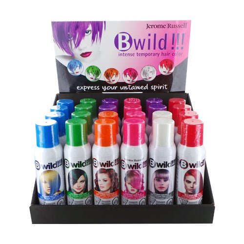 JR97520-X-1.jpg JEROME RUSSELL BWild Temporary Hair Color Spray Display Set – 24 Pieces