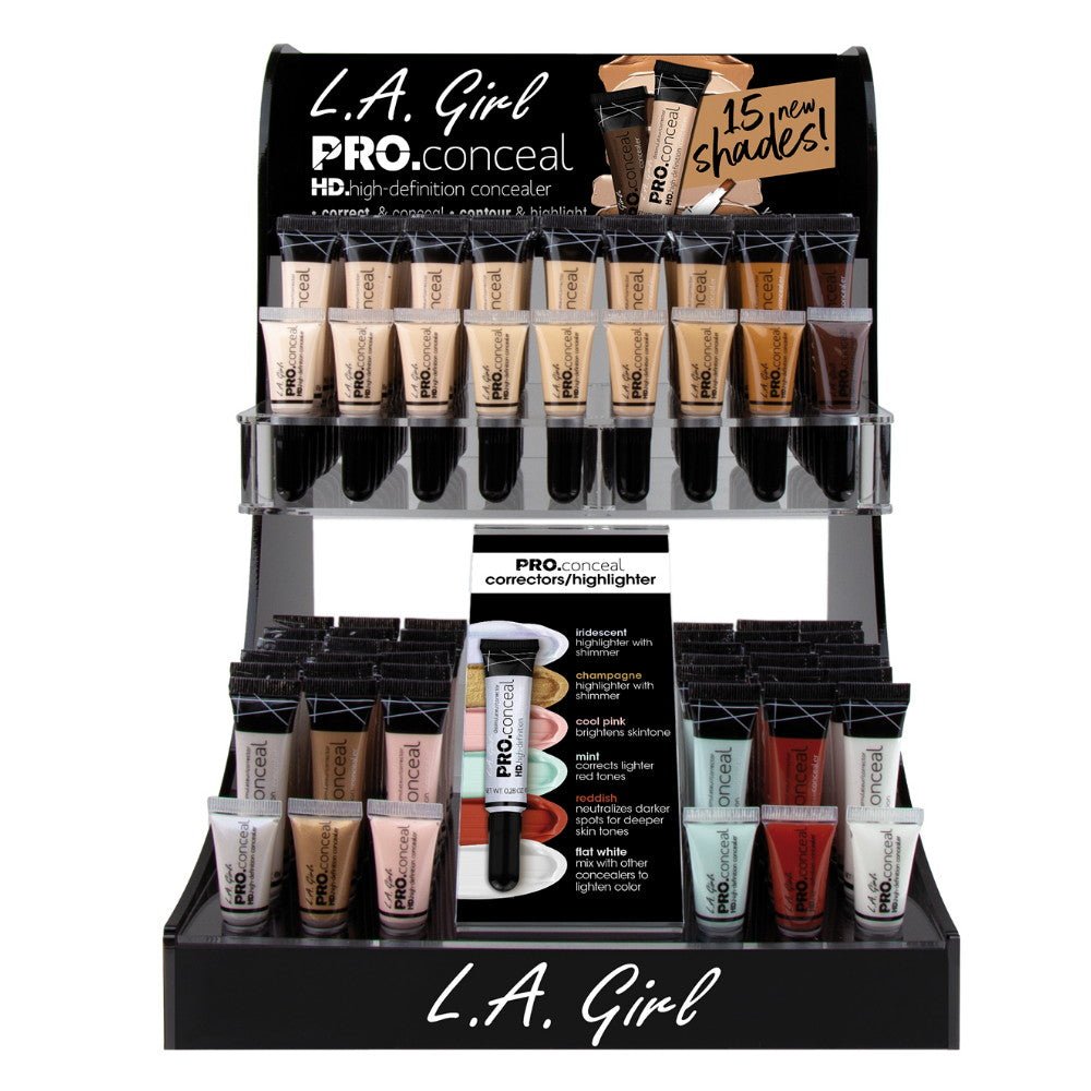 LGCD285.1-1.jpg L.A. GIRL Pro Conceal Extended Shades Display Set, 135 Pieces + 15 Testers