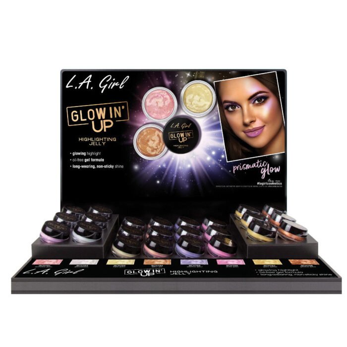 L.A. GIRL Glowin’ Up Highlighting Jelly Display Set, 24 Pieces