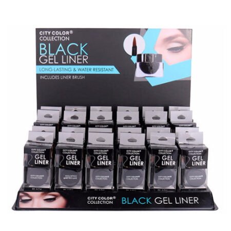 CITY COLOR Creamy Gel Liner Black Display Case Set 24 Pieces