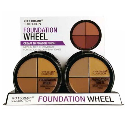 CITY COLOR Foundation Wheel – Medium Display Case Set 12 Pieces