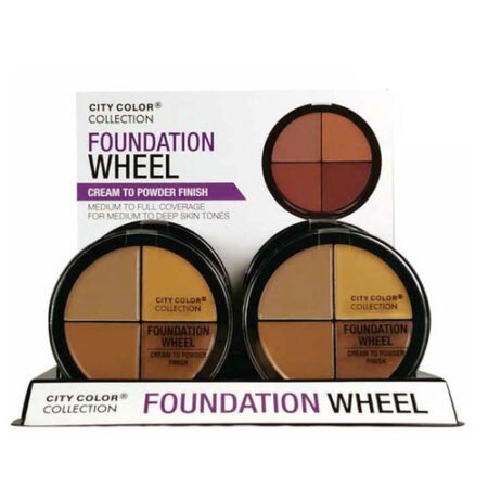 CITY COLOR Foundation Wheel – Medium Display Case Set 12 Pieces