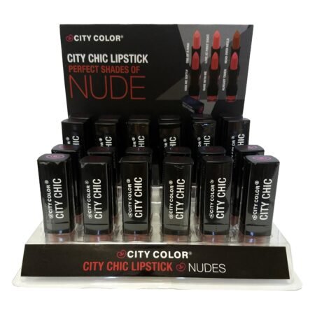 CITY COLOR City Chic Lipstick Nudes DISPLAY CASE 24 Pieces – L0008D