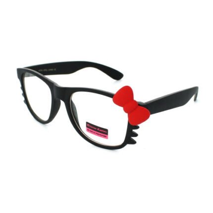 KITTY Junior Fashion Glasses Wayfarer KT01STCL – White