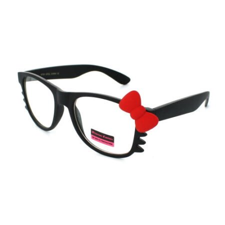KITTY Junior Fashion Glasses Wayfarer KT01STCL – White