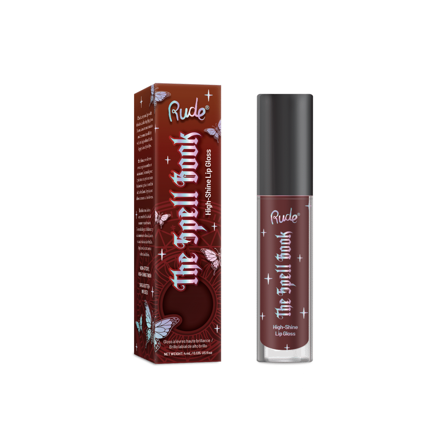 RUDE The Spell Book High-Shine Lip Gloss