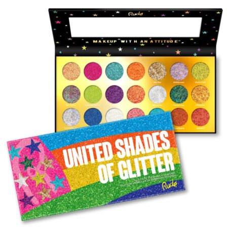 RUDE United Shades of Glitter – 21 Pressed Glitter Palette