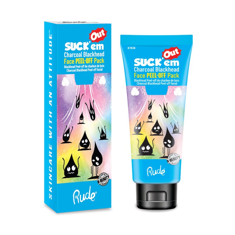 RUDE Suck’em Out Charcoal Blackhead Face Peel-off Pack