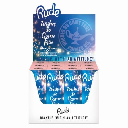 RUDE Wishes Do Come True Glow Primer Oil – Rose Gold, Display Set, 12 Pieces