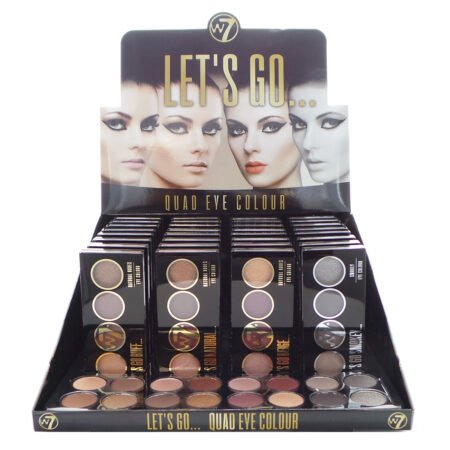 W7 Let’s Go Quad Eye Color Display Set, 32 Pieces Plus Display Testers