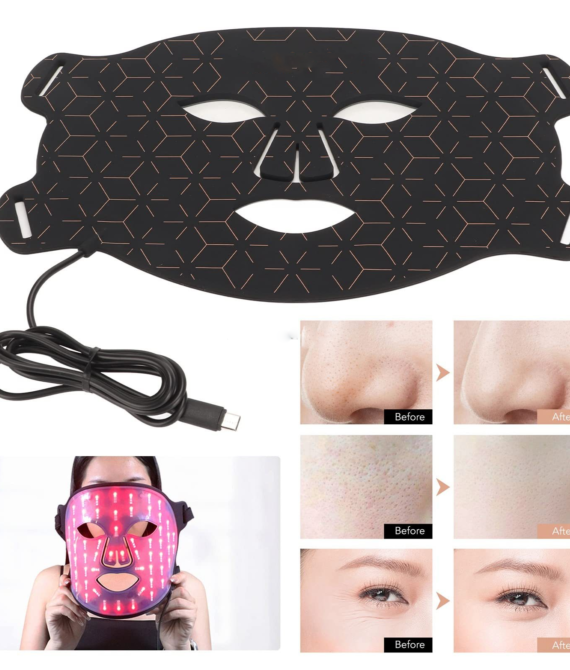 Food grade silicone beauty mask with LED photons home use beauty equipment 7 colors led face mask
