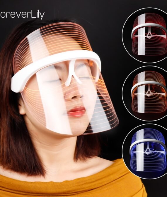 3 Colors LED Light Therapy Face Mask Anti-aging Anti Wrinkle Beatuy Tools Facial SPA Instrument Beauty Device Skin Tighten