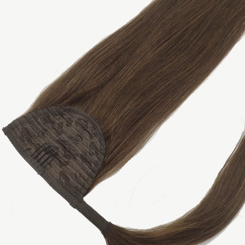 Real Hair Velcro Ponytail Long Hair Seamless Extension Wig Braids - Image 5