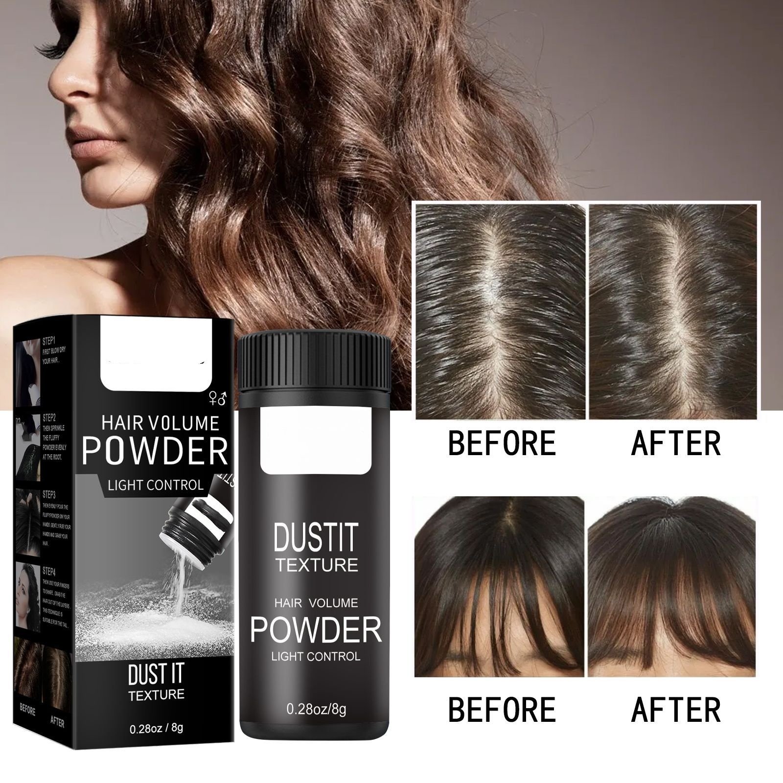 Hairstyle Booster Powder Hair Styling Fluffy Dry Mattifying Powder - Image 8