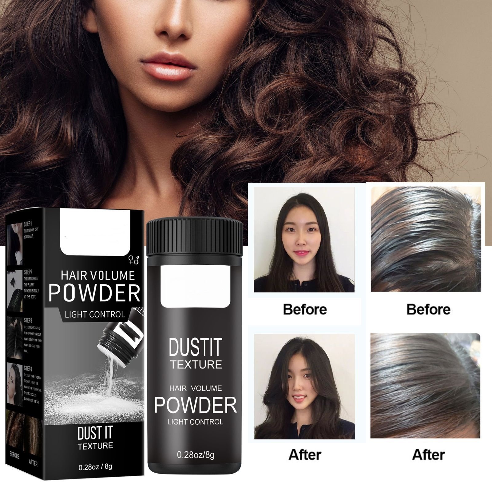 Hairstyle Booster Powder Hair Styling Fluffy Dry Mattifying Powder - Image 1