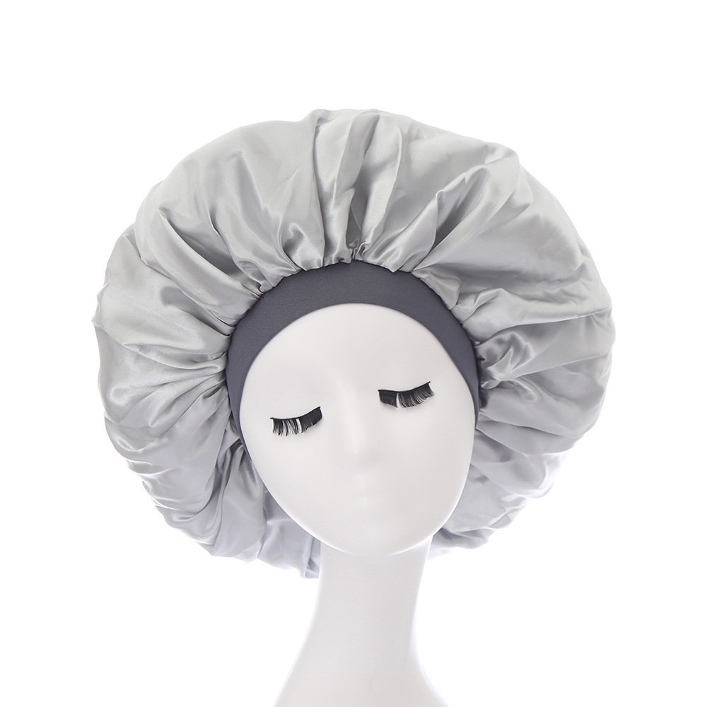 Extra Large Satin Round Stretch Wide Brim Night Cap - Image 9