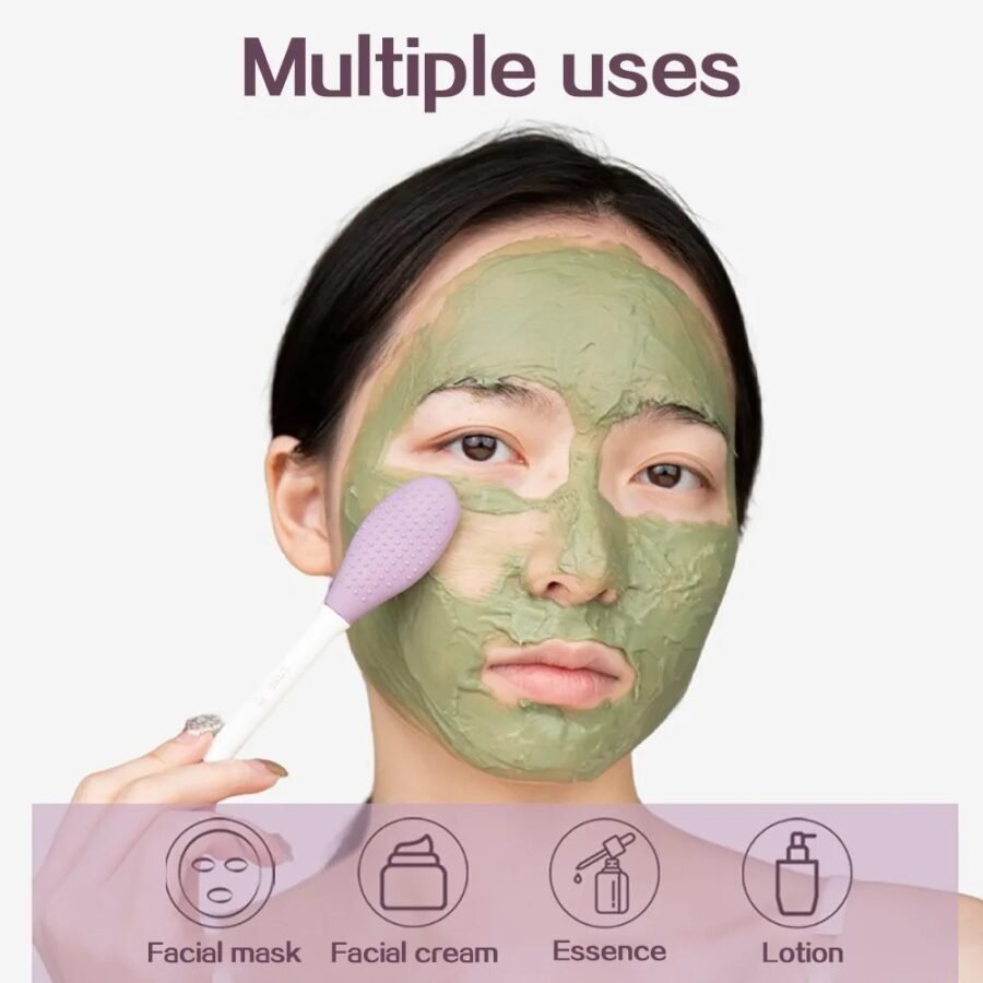 Double Head Silicone Facial Mask Brush Facial Massage Cleaning Brushs DIY Mud Film Scraper Facial Care Tool For Skincare Cosmetic Tools