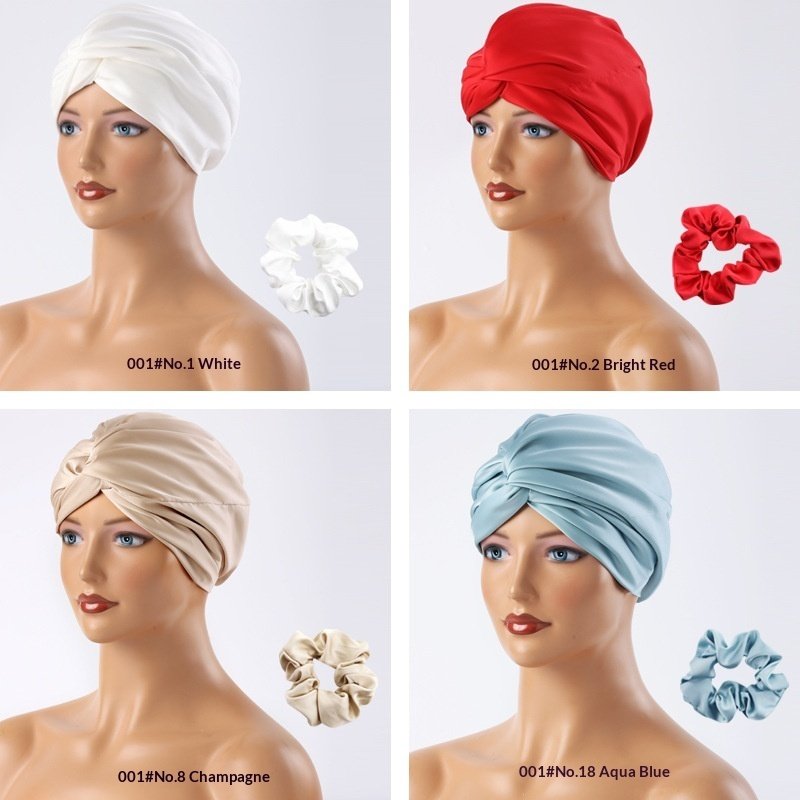 Silk-like Fabric Stretch Satin And Ice Sleep Caps - Image 2