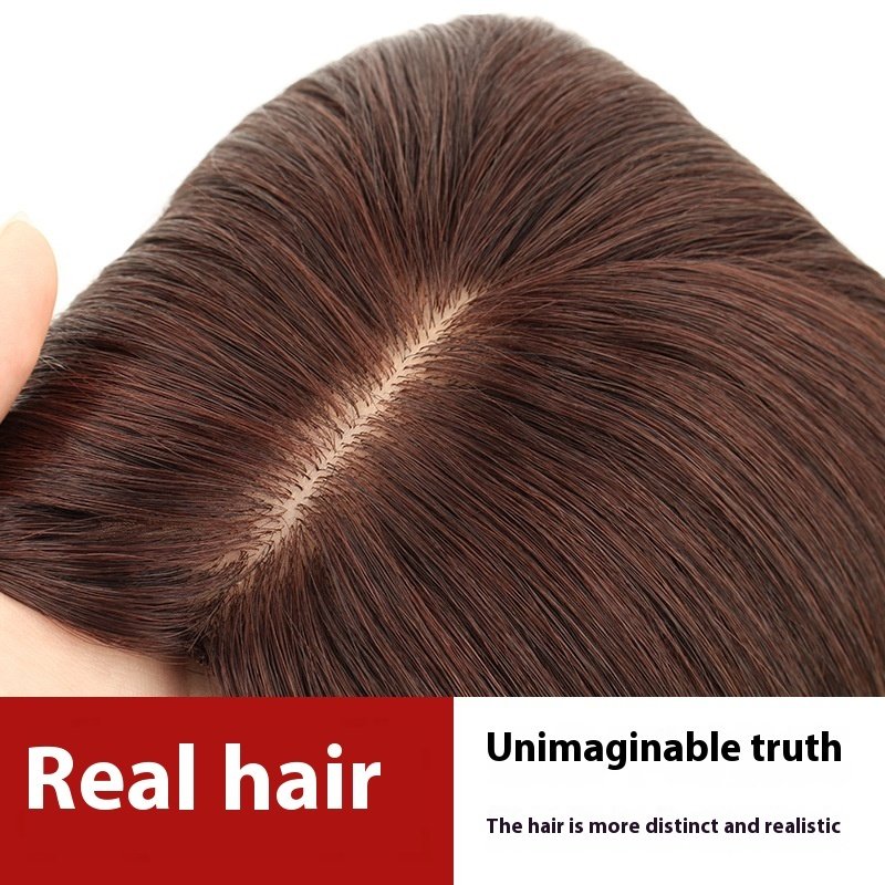 Female Invisible Head Real Human Hair Wig - Image 2
