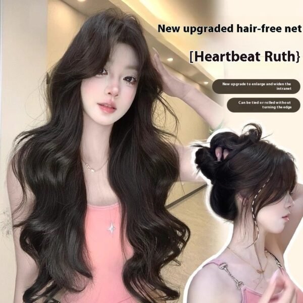 Increase Hair Amount Seamless Ultra-thin Breathable Head Hair Replacement Temperament High Skull Top Wig Set