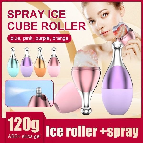 Facial Massage Ice Roller With Spray Silicone Skin - Image 5