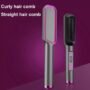 2in1 Negative-ion Hair Straightener Brush Curling Salon Styling Comb Ceramic New--Grey