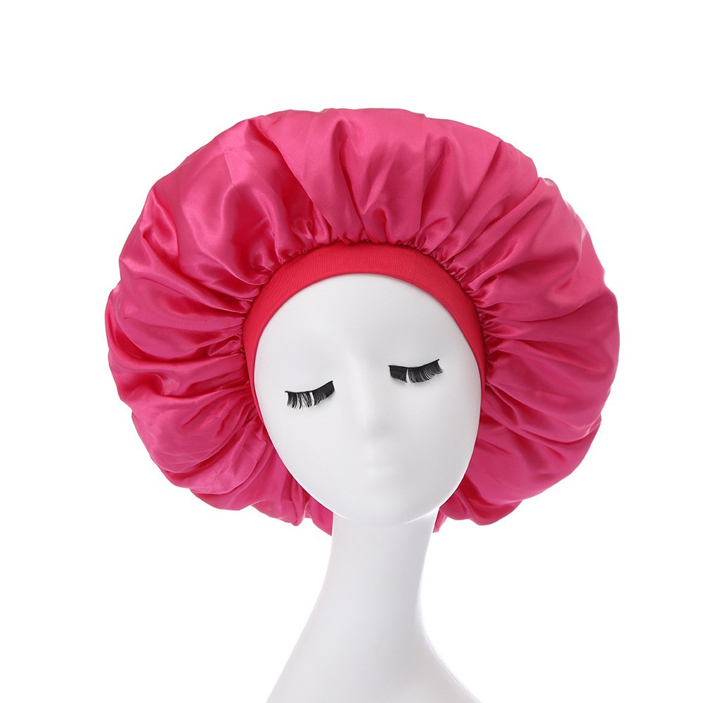 Extra Large Satin Round Stretch Wide Brim Night Cap - Image 7