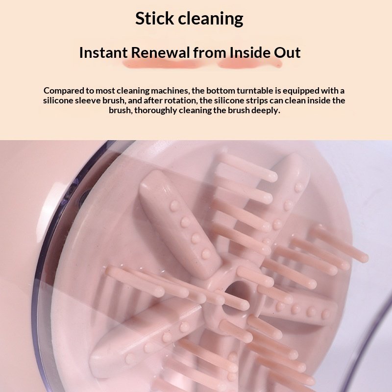 Portable Makeup Brush Storage And Cleaning Device - Image 2