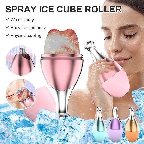 Facial Massage Ice Roller With Spray Silicone Skin - Image 4