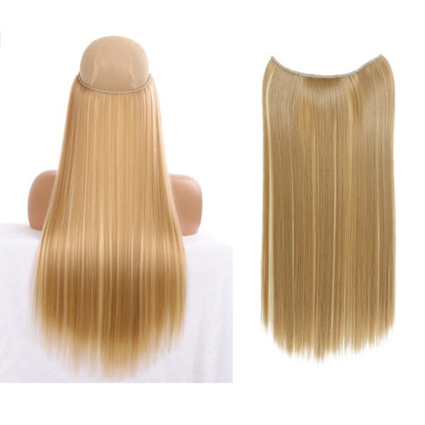 Fish Line Hair Weft Hair Extension Wig Women's One-piece Long Straight Hair Seamless