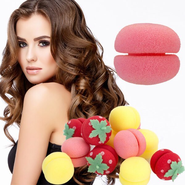 Sponge Hair Sleep To Curl Styling Tool Strawberry Curling Balls